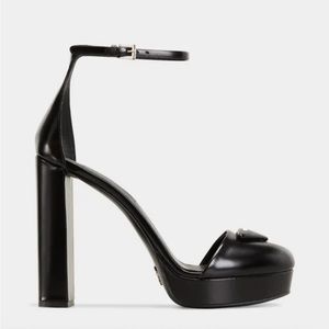 Prada Puffy Logo Platform Pumps